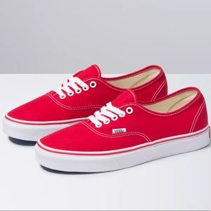 Red Vans Authentic